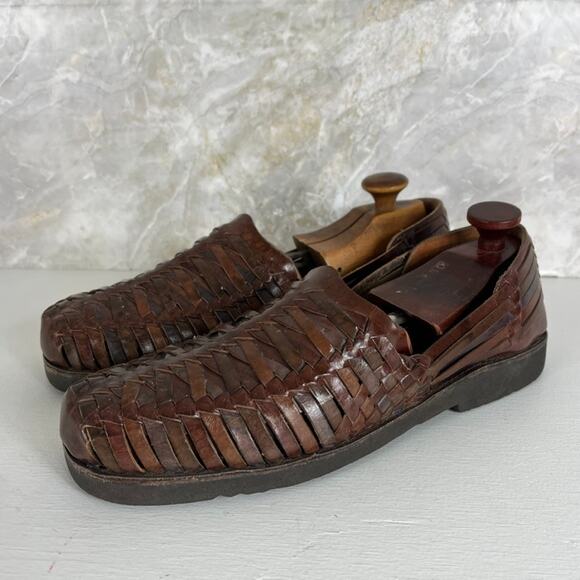 Sunsteps Fisherman Huarache Sandals Men\'s Size 11 Brown Hand Woven main image 5